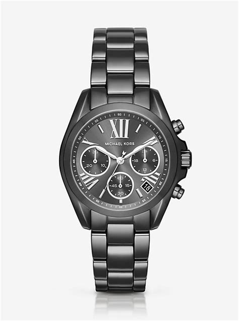 michael kors mini bradshaw gunmetal-tone watch mk6249|Michael Kors Bradshaw Chronograph Grey Dial .